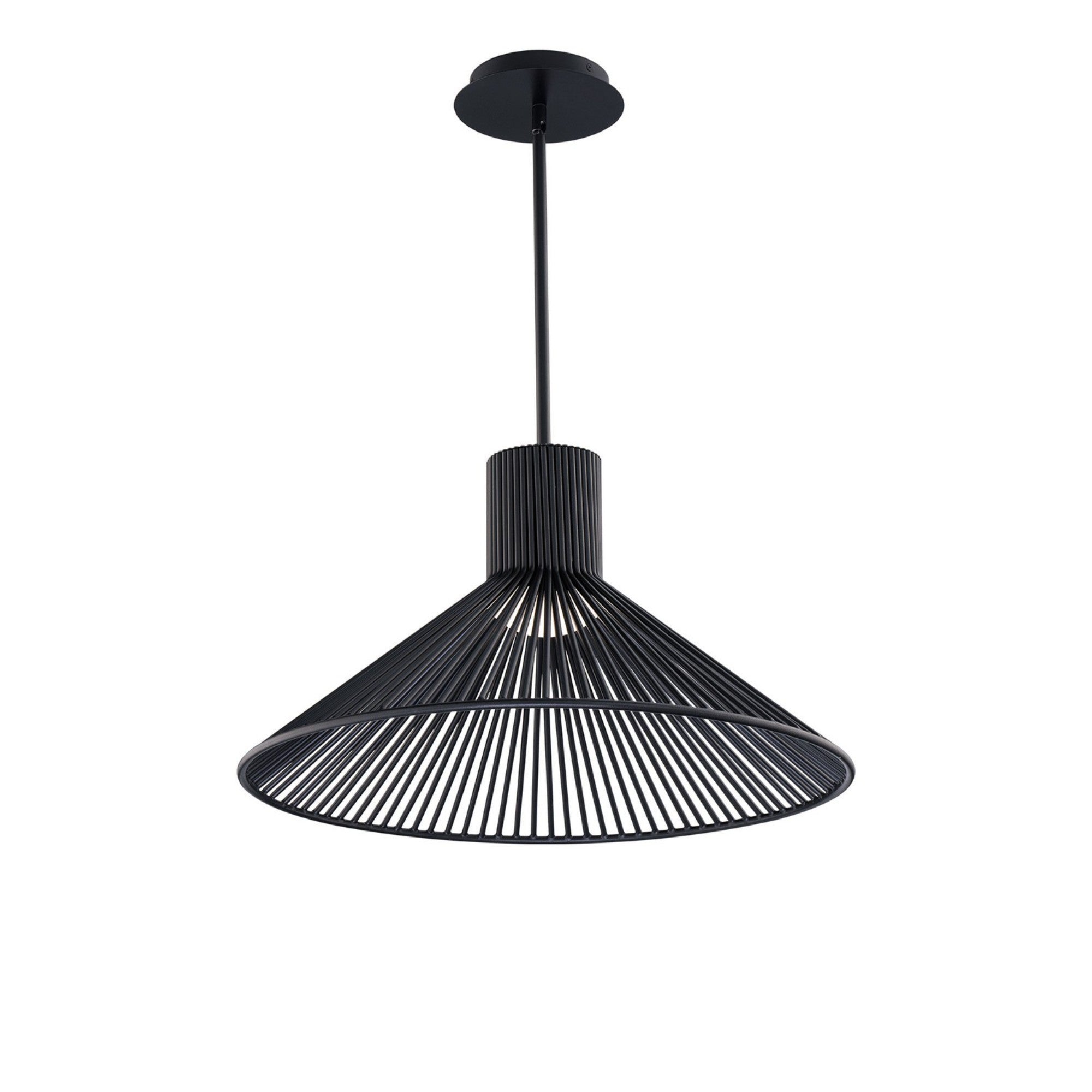 Cappe 21" LED Pendant, 4CCT, Black Finish - Bees Lighting