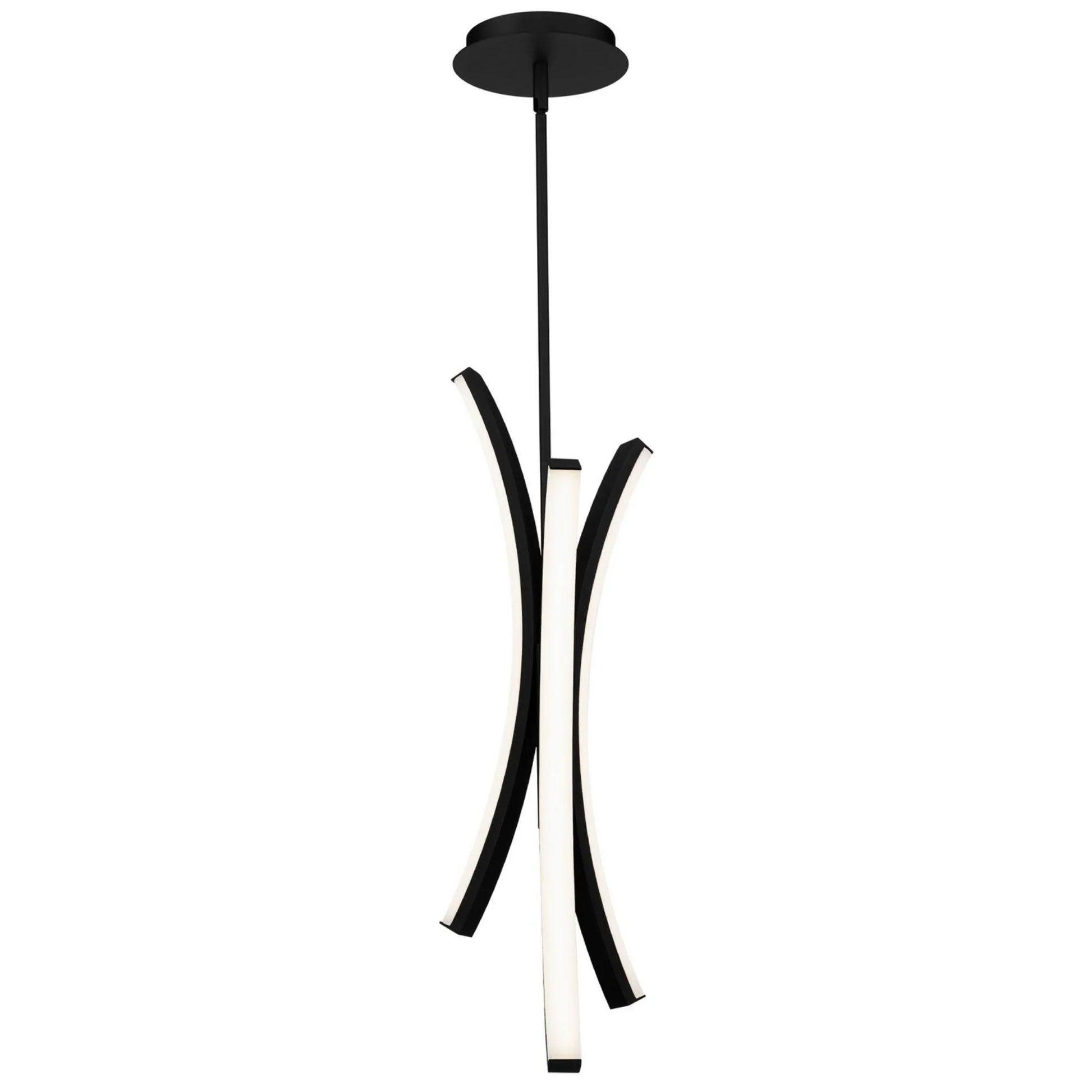Tusk 25" LED Mini Pendant, 4CCT, Black Finish - Bees Lighting