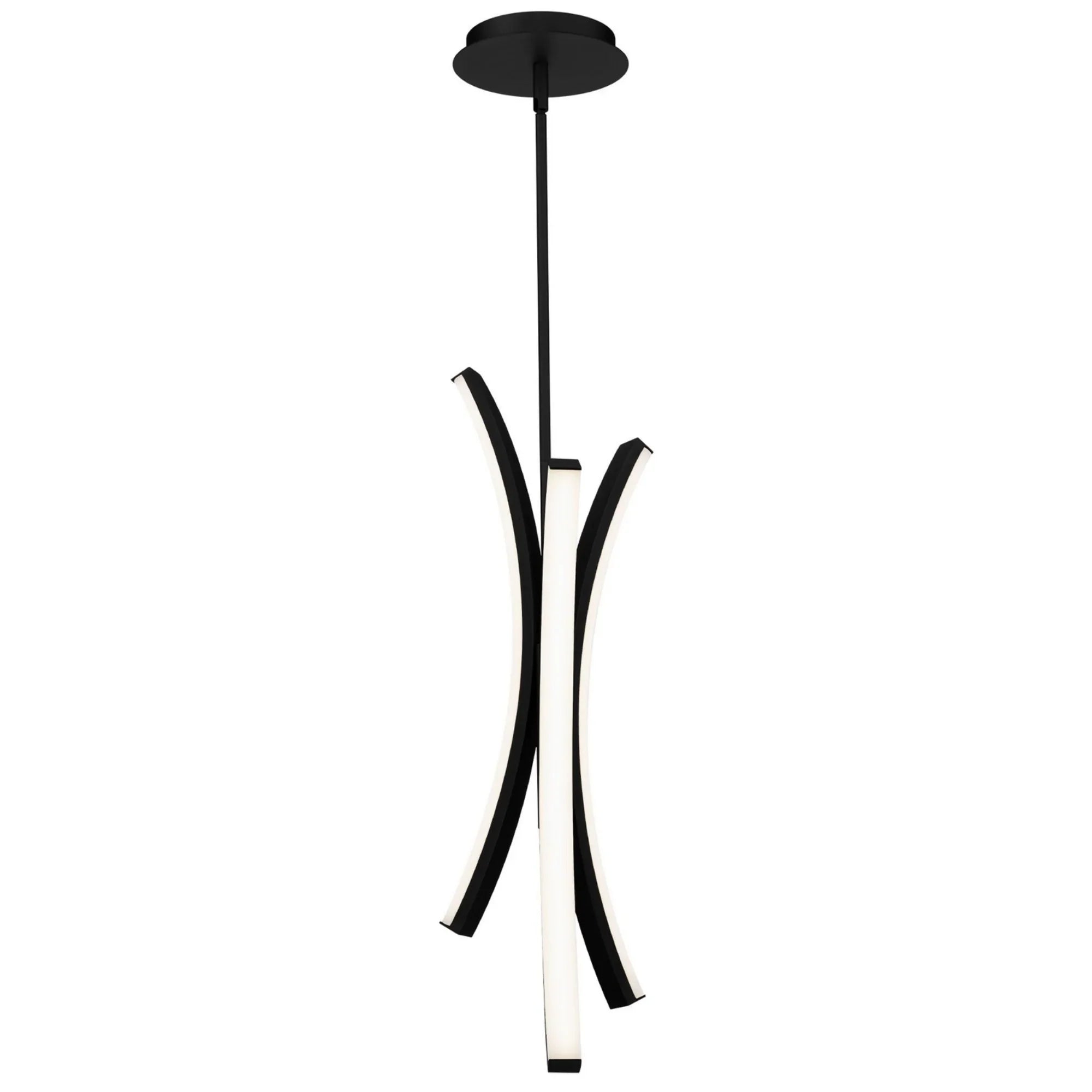 Tusk 25" LED Mini Pendant, 4CCT, Black Finish - Bees Lighting