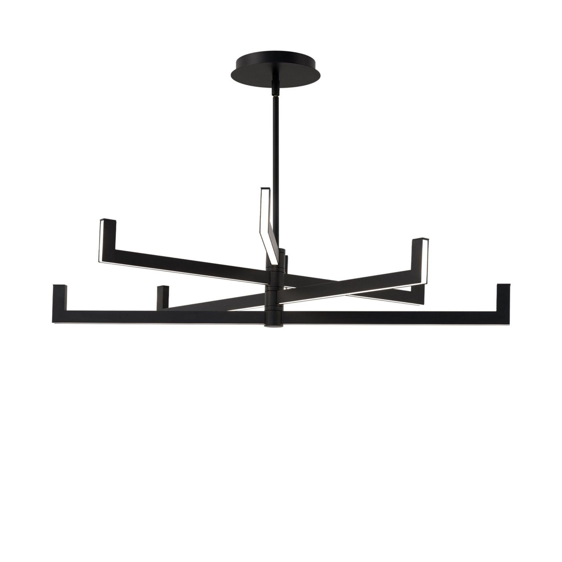 Ferrous 36" LED Chandelier, 4CCT, Black Finish - Bees Lighting