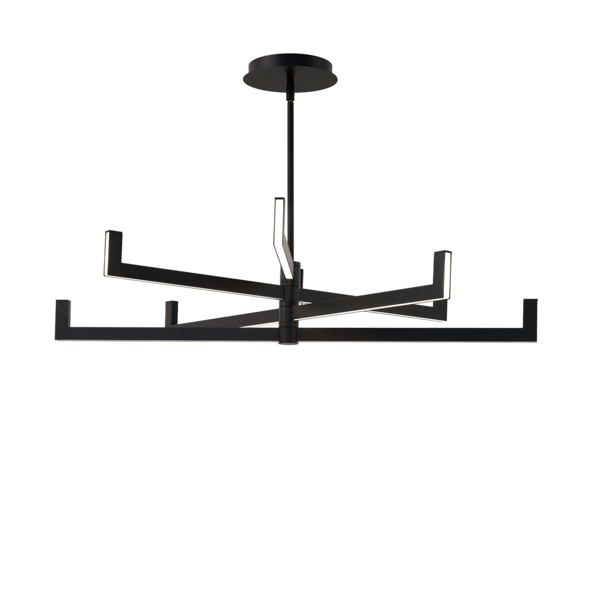 Ferrous 36" LED Chandelier, 4CCT, Black Finish - Bees Lighting