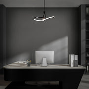 Mobius 33" LED Pendant, Black Finish - Bees Lighting