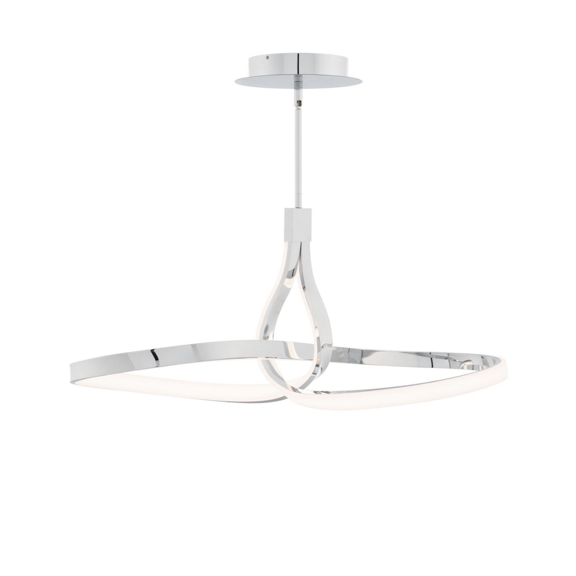 Mobius 33" LED Pendant, Chrome Finish - Bees Lighting