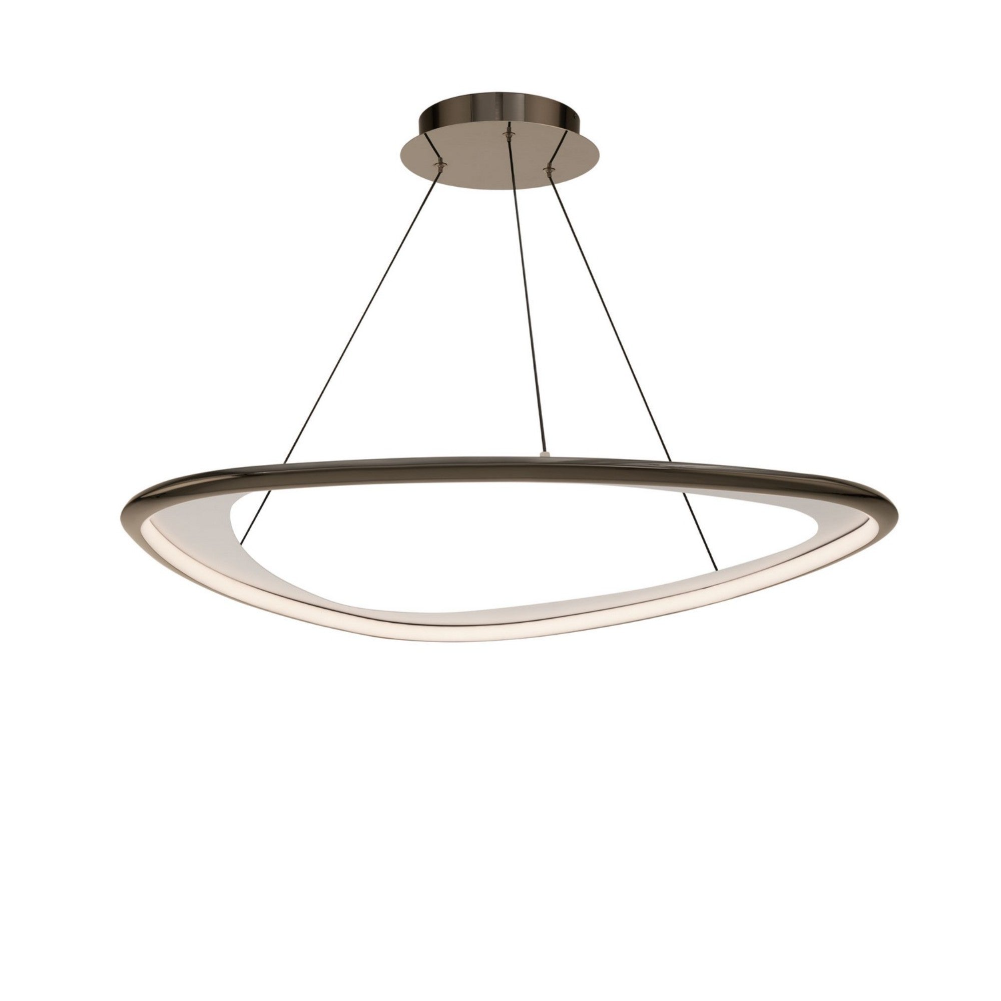 Oyster 33" LED Pendant, 4CCT, Black Chrome Finish - Bees Lighting
