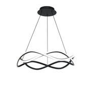 Swerve 26" LED Chandelier, 4CCT, Black Finish - Bees Lighting