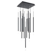 Viggo 32" 13-Light Square LED Chandelier, Black Finish - Bees Lighting