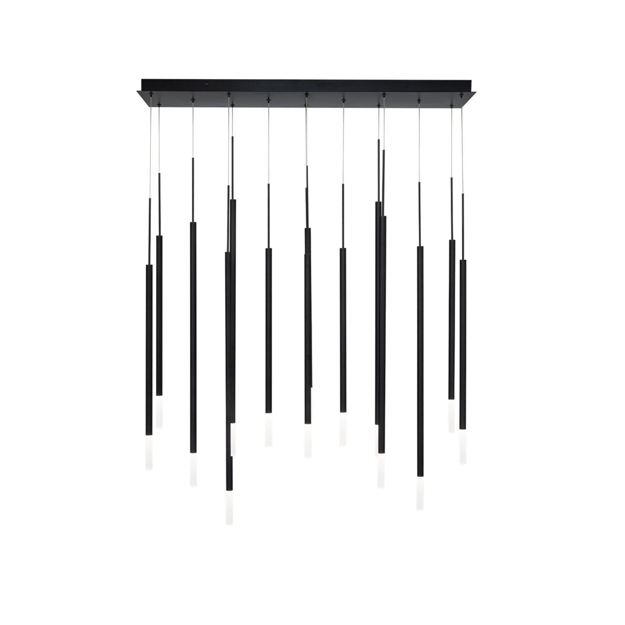 Viggo 32" 14-Light LED Chandelier, 4CCT, Black Finish - Bees Lighting