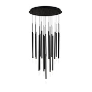 Viggo 32" 21-Light Round LED Chandelier, 4CCT, Black Finish - Bees Lighting