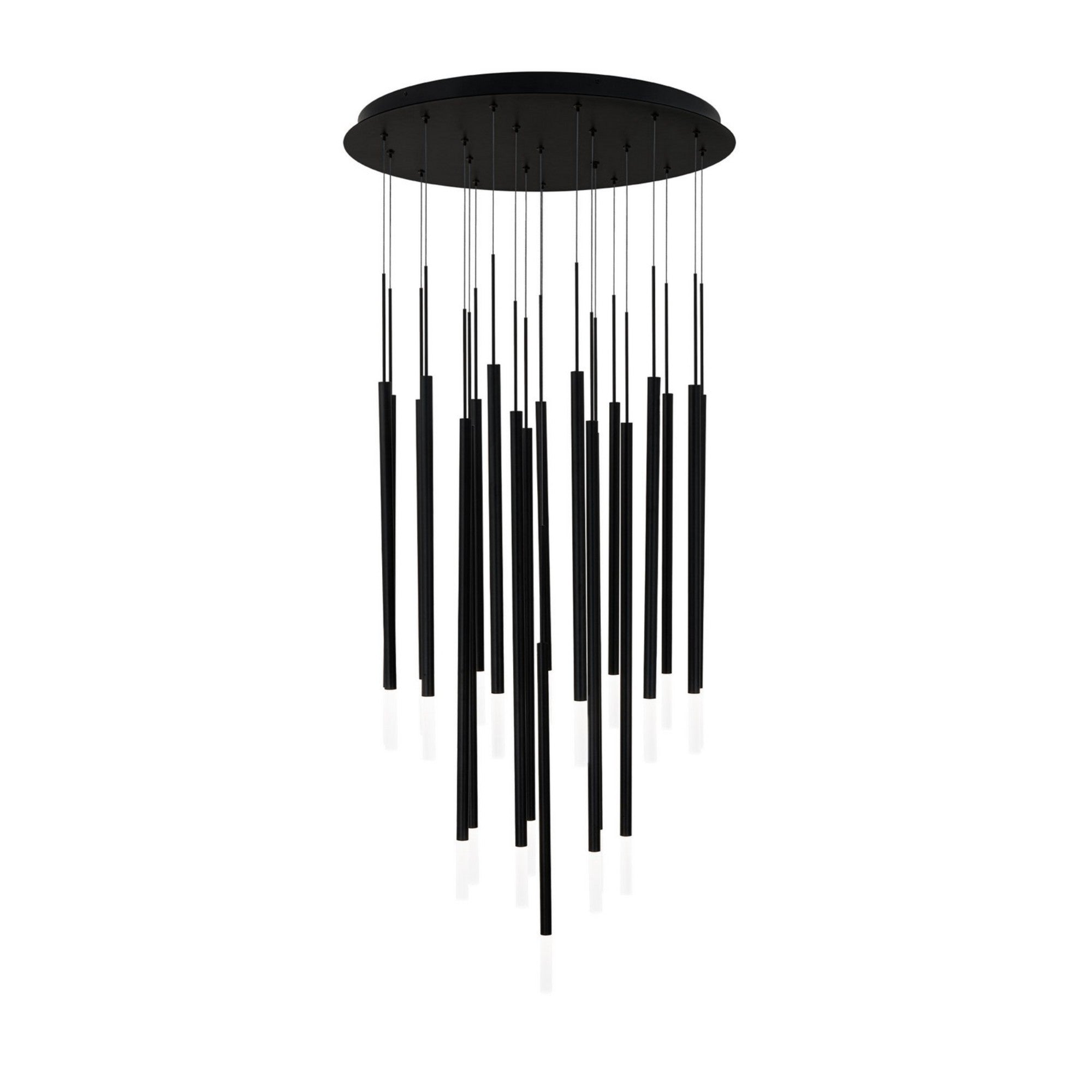 Viggo 32" 21-Light Round LED Chandelier, 4CCT, Black Finish - Bees Lighting