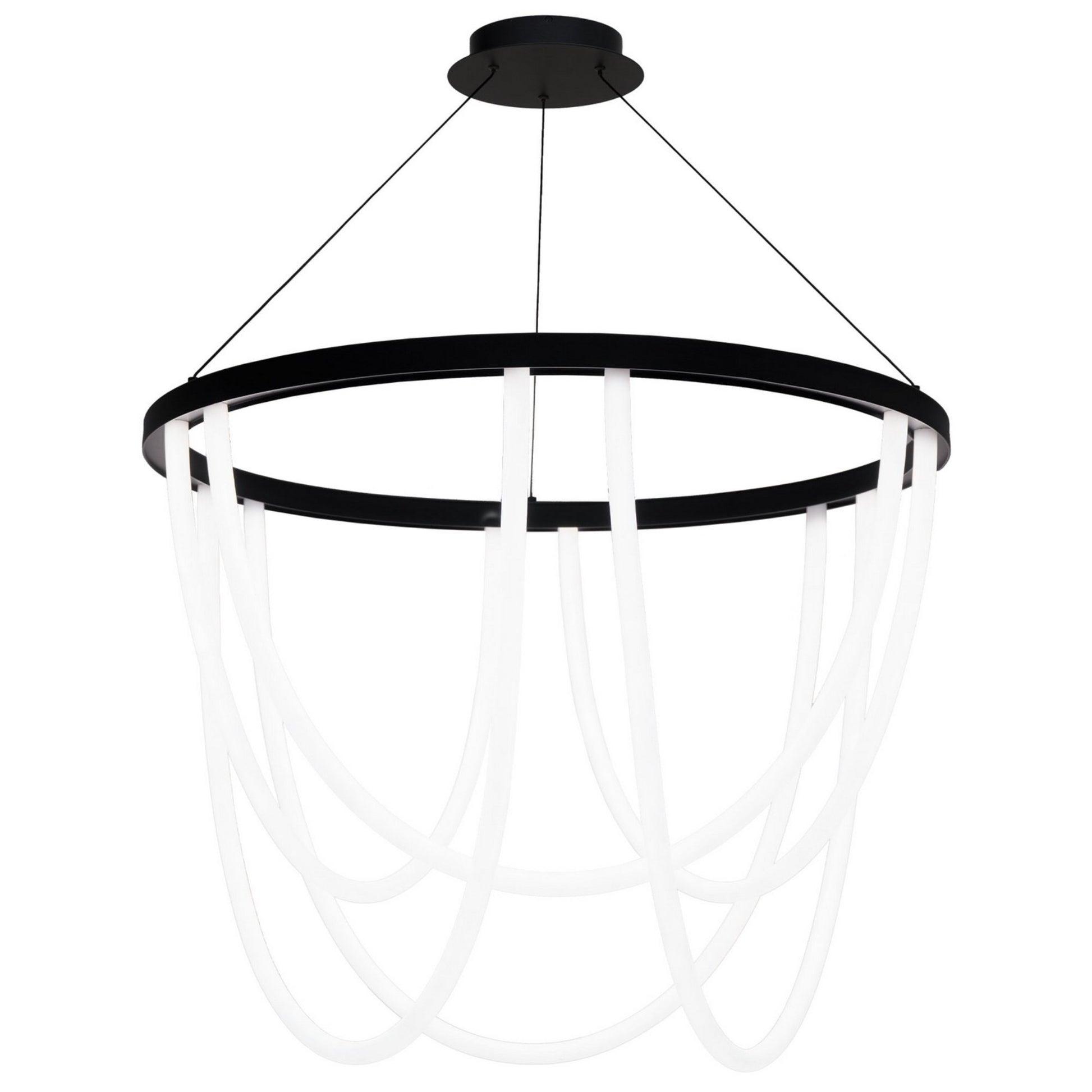 Margarite 36" LED Chandelier, Black Finish - Bees Lighting