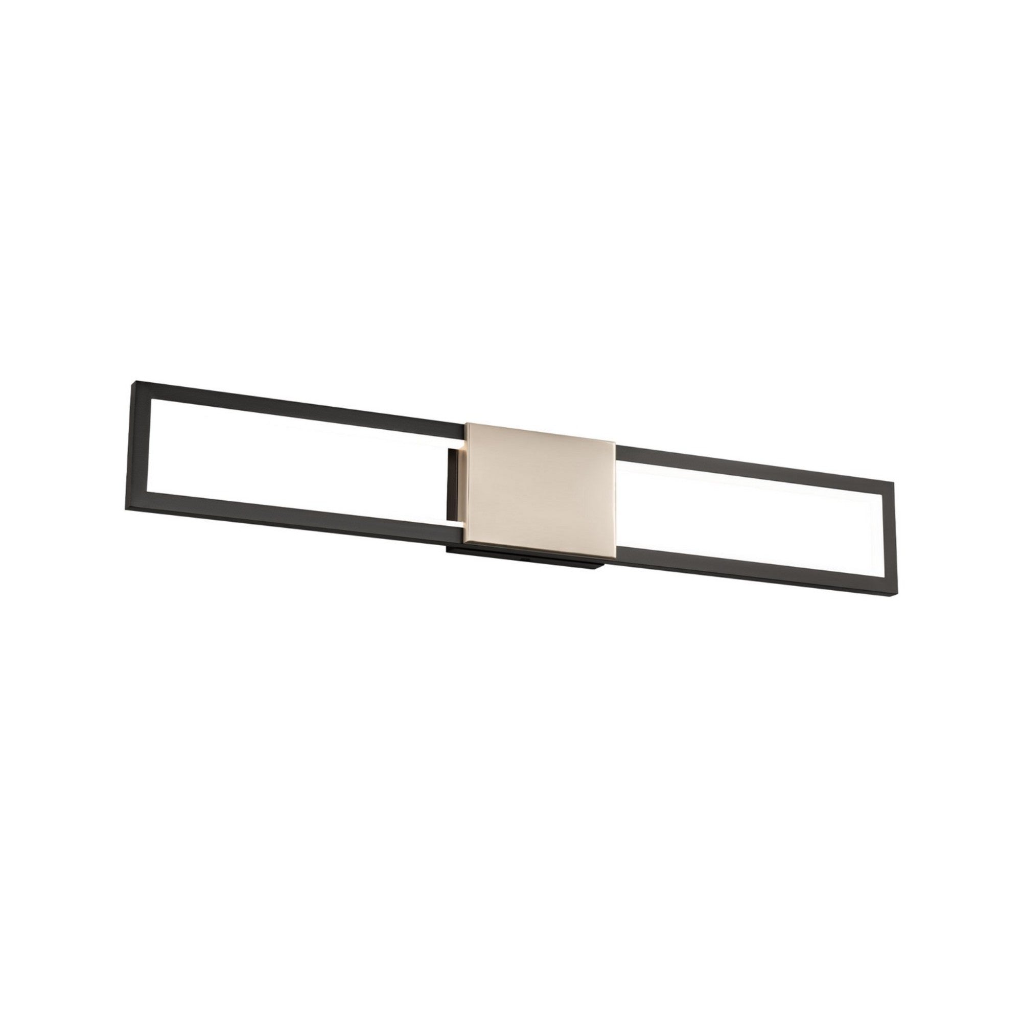 Peekaboo 32" LED Bath Vanity, 4CCT, Black/Brushed Nickel Finish - Bees Lighting