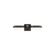 Two Fold 20" LED Bath, Black/Aged Brass Finish - Bees Lighting