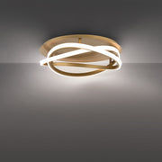Veloce 18" LED Flush Mount, Aged Brass Finish - Bees Lighting