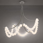 Parel 46" LED Flush Mount, Antique Nickel Finish - Bees Lighting