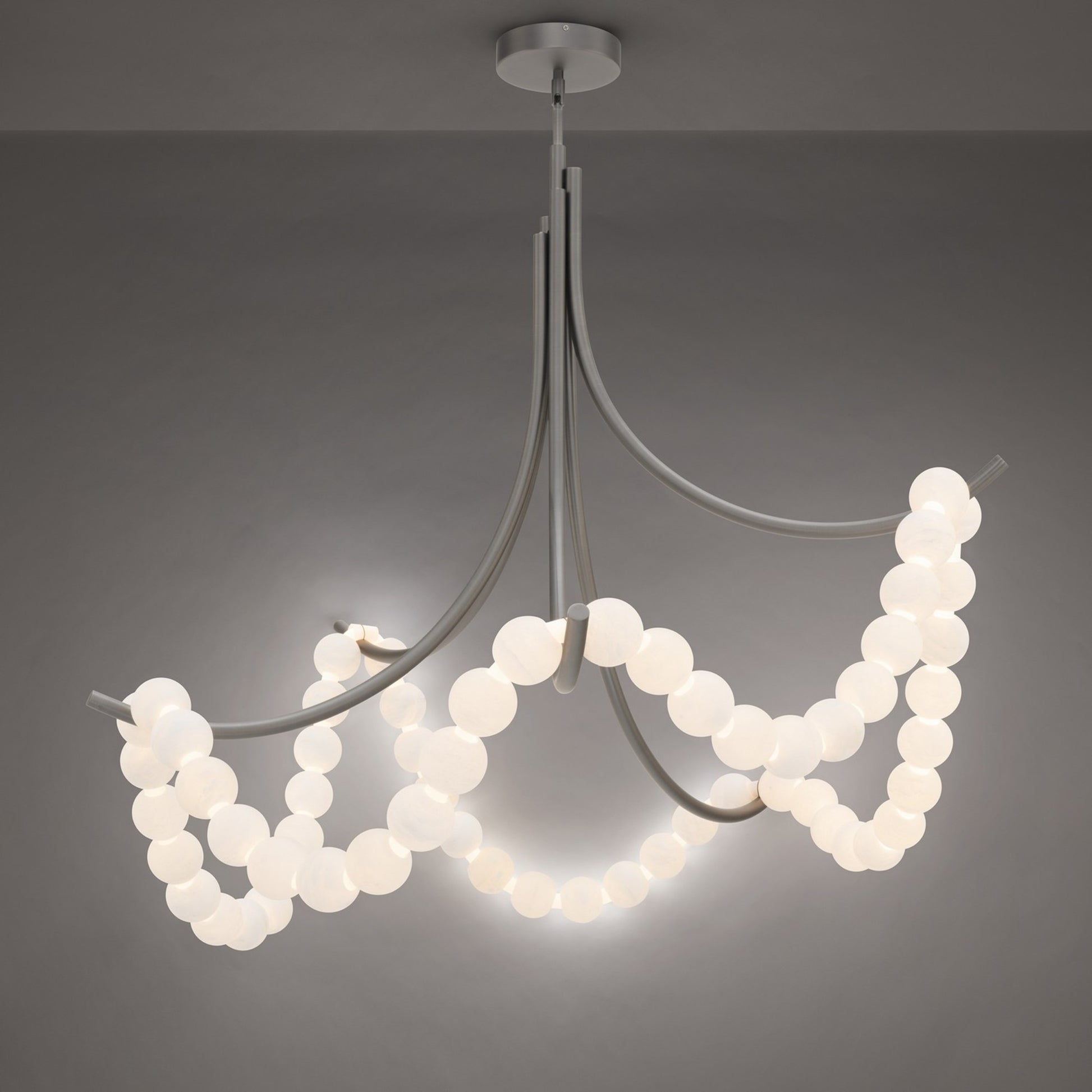 Parel 46" LED Flush Mount, Antique Nickel Finish - Bees Lighting