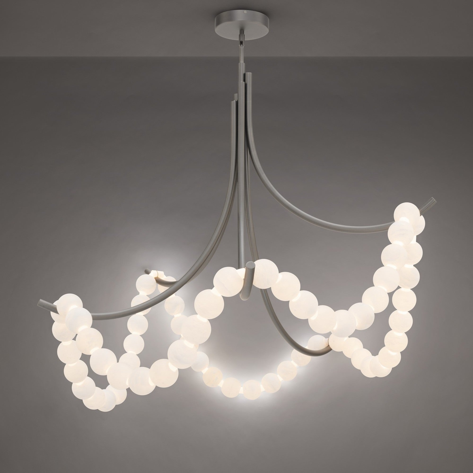 Parel 46" LED Flush Mount, Antique Nickel Finish - Bees Lighting