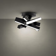 Chaos 17" LED Flush Mount, Black Finish - Bees Lighting