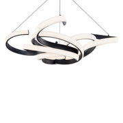 Woven 52" LED Chandelier, Black Finish - Bees Lighting