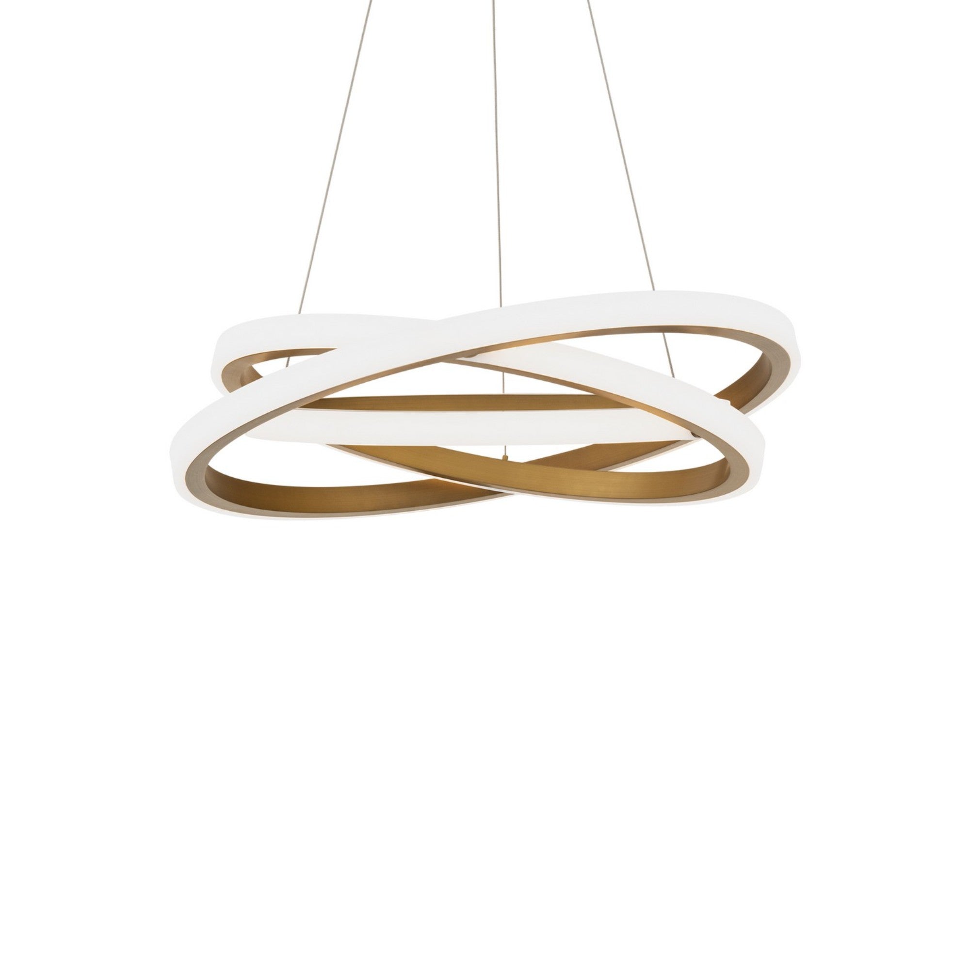 Veloce 26" LED Chandelier, Aged Brass Finish - Bees Lighting
