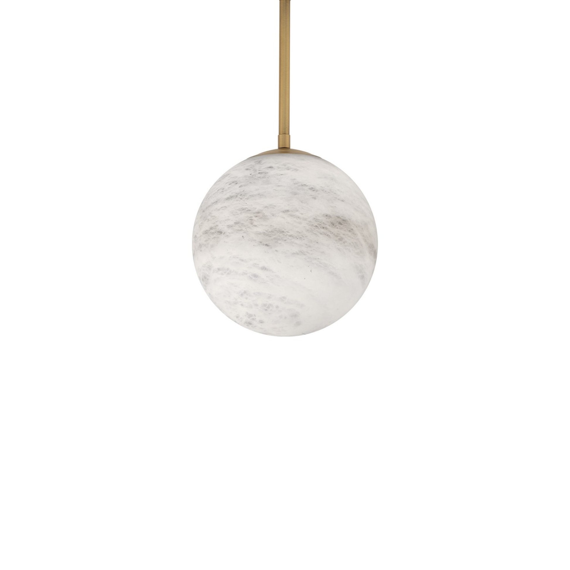 Pisces 8" LED Mini Pendant, Aged Brass Finish - Bees Lighting