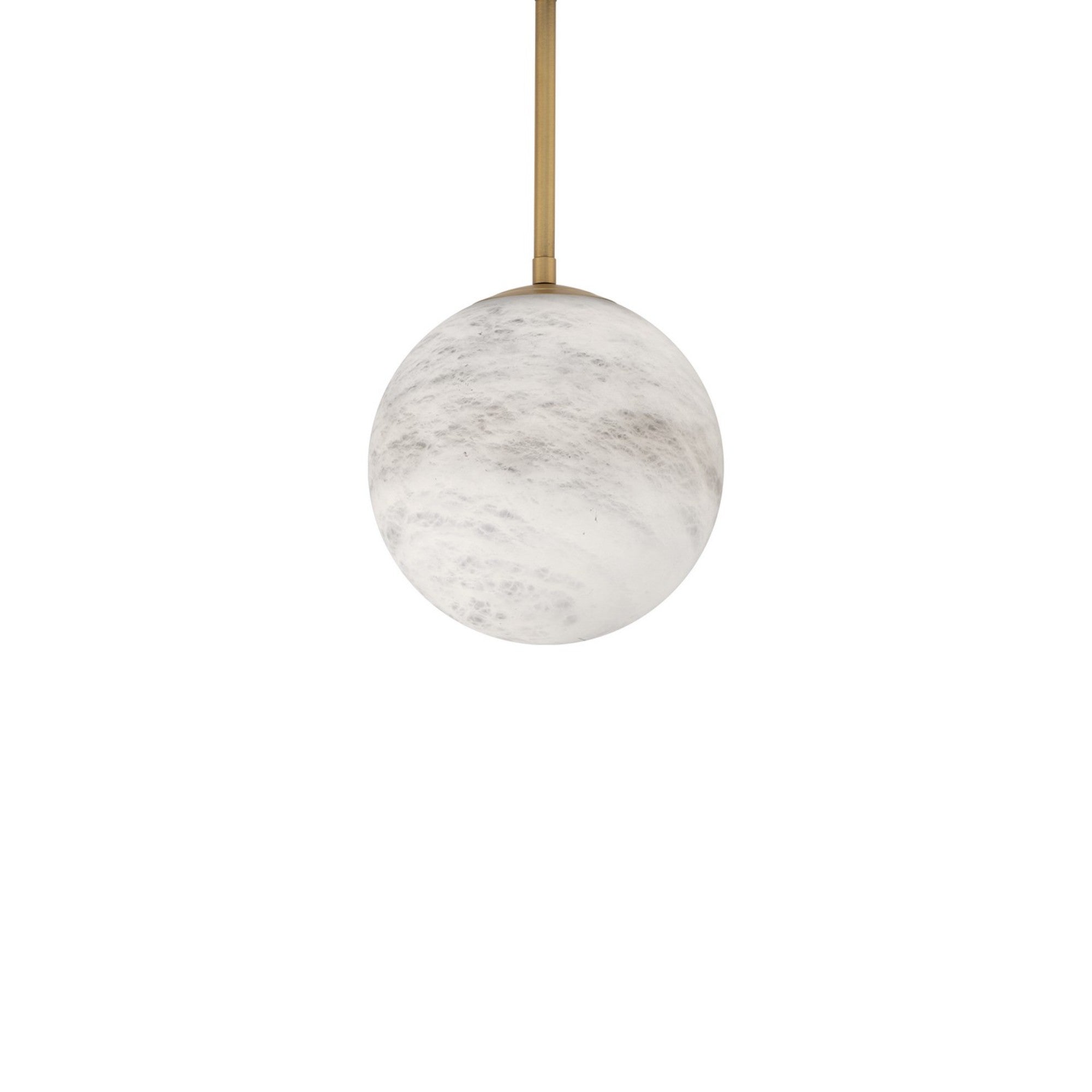 Pisces 8" LED Mini Pendant, Aged Brass Finish - Bees Lighting