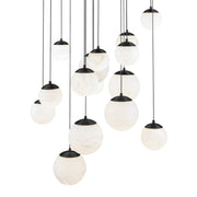 Pisces 23" 13-Light LED Pendant, Black Finish - Bees Lighting