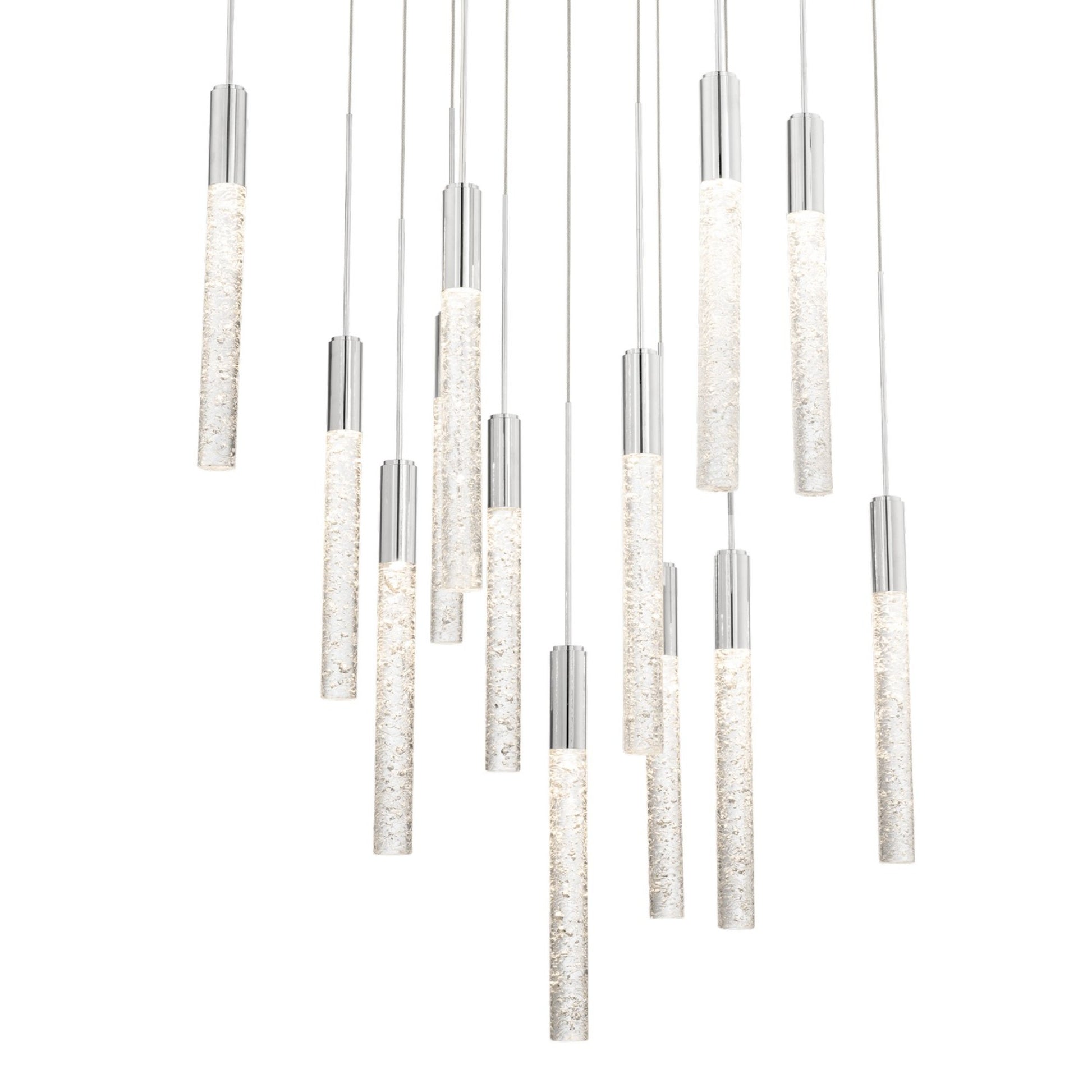 Magic 20" 13-Light LED Pendant, Polished Nickel Finish - Bees Lighting