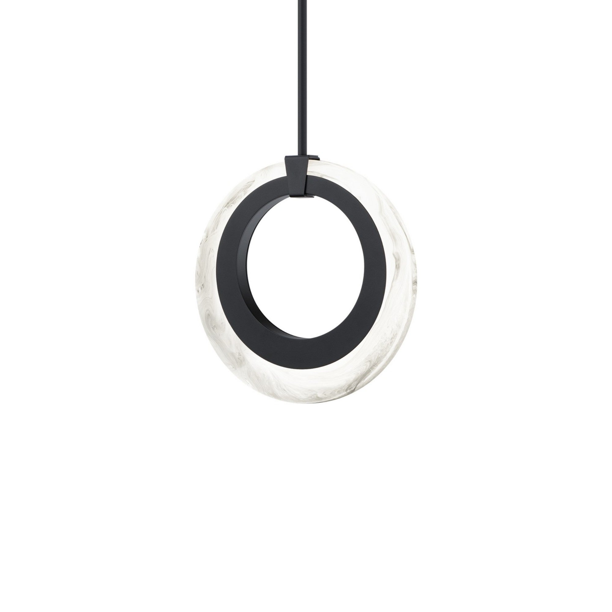 Serenity 10" LED Mini Pendant, Black Finish - Bees Lighting