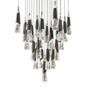 Kilt 28" 25-Light LED Pendant, Black Finish - Bees Lighting