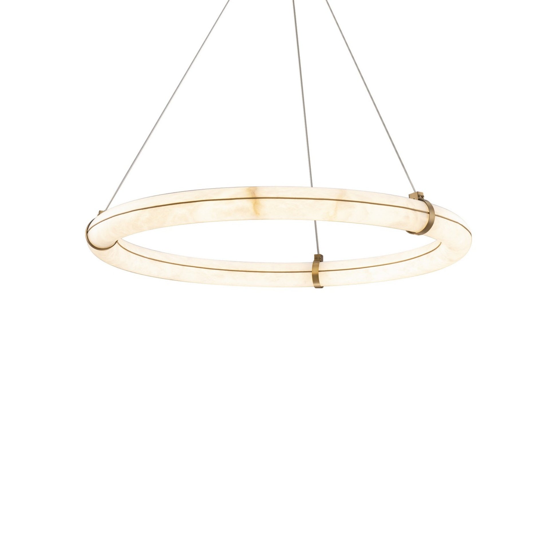 Clique 31" LED Pendant Chandelier, Aged Brass Finish - Bees Lighting