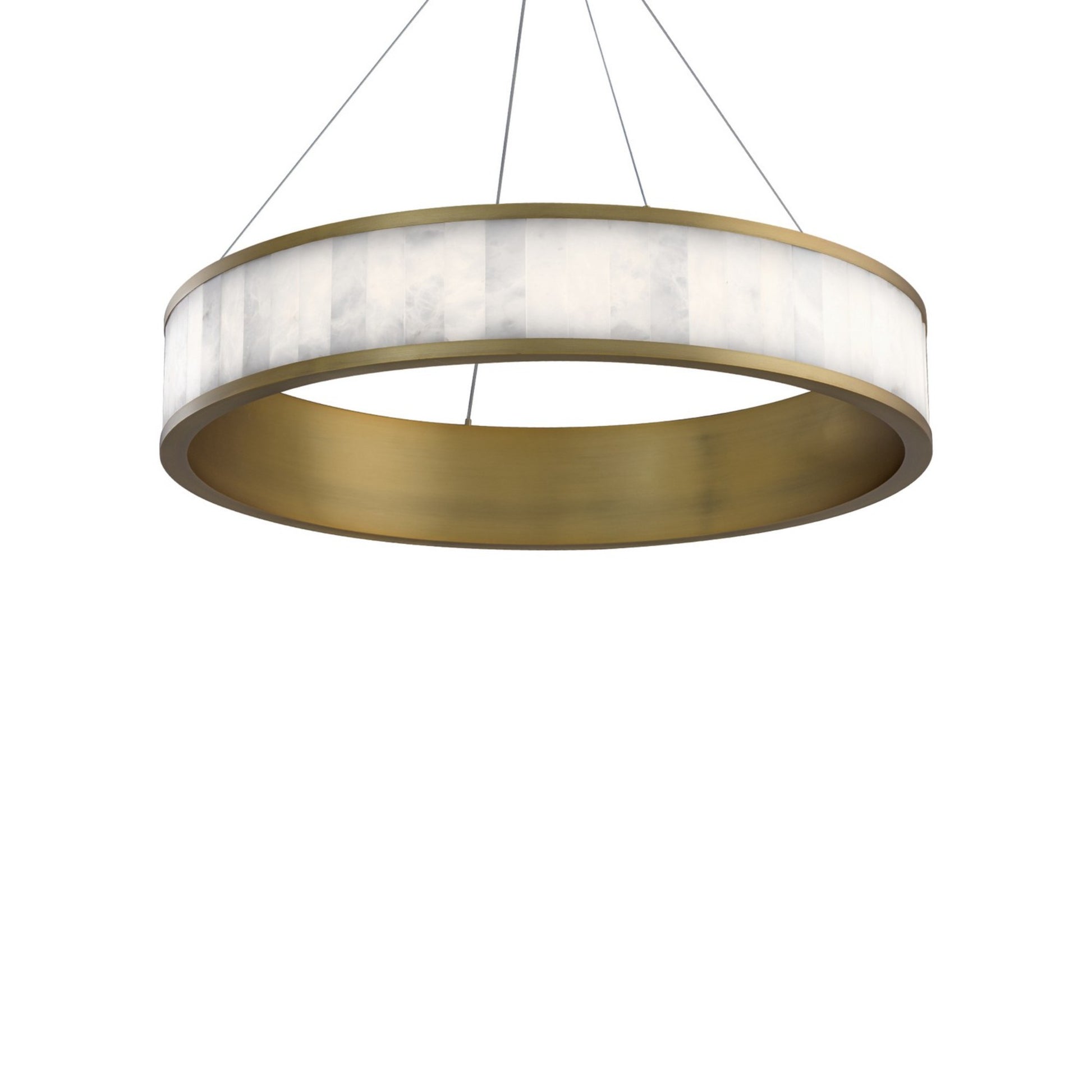 Coliseo 28" LED Pendant, Aged Brass Finish - Bees Lighting