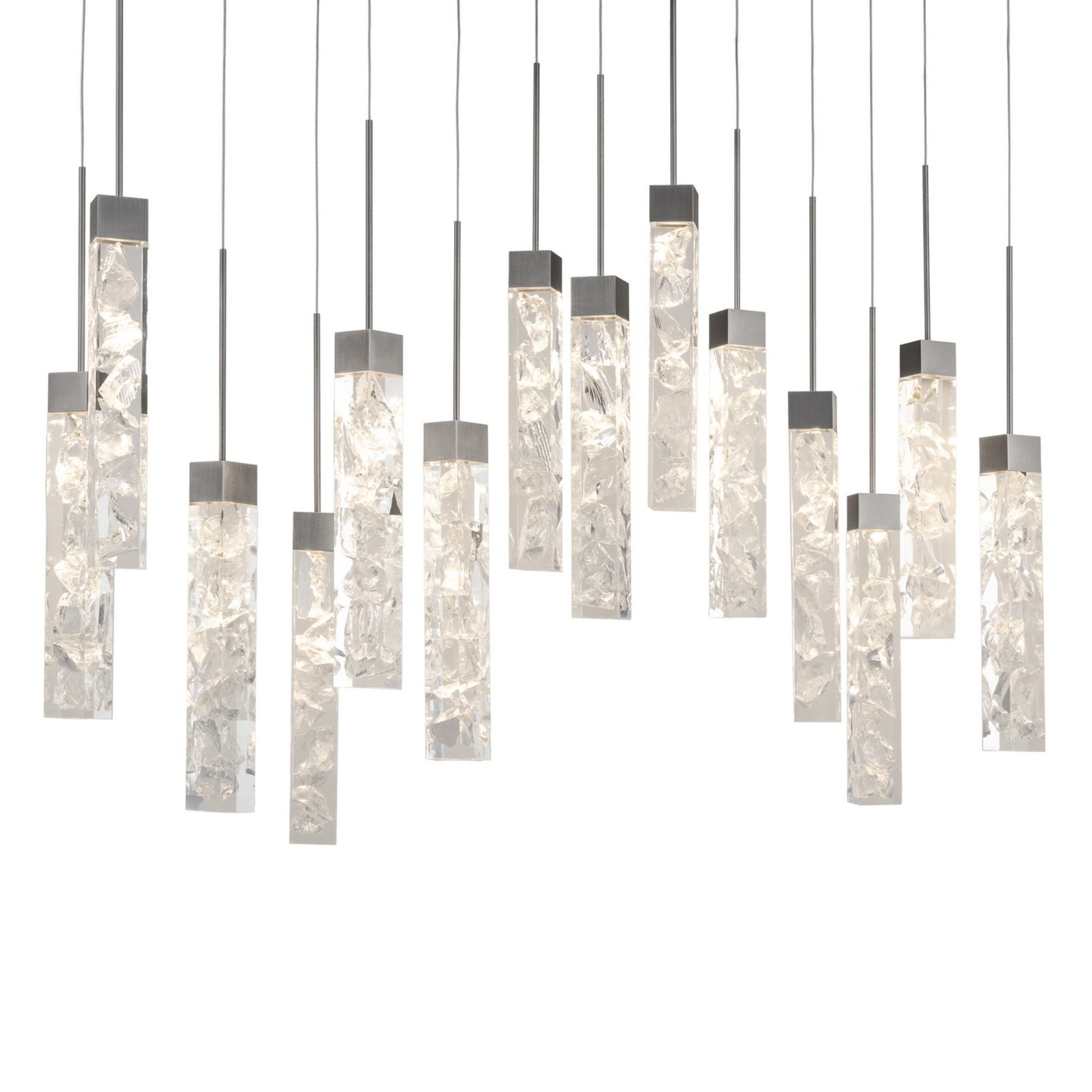 Minx 40" LED Linear Pendant, Antique Nickel Finish - Bees Lighting