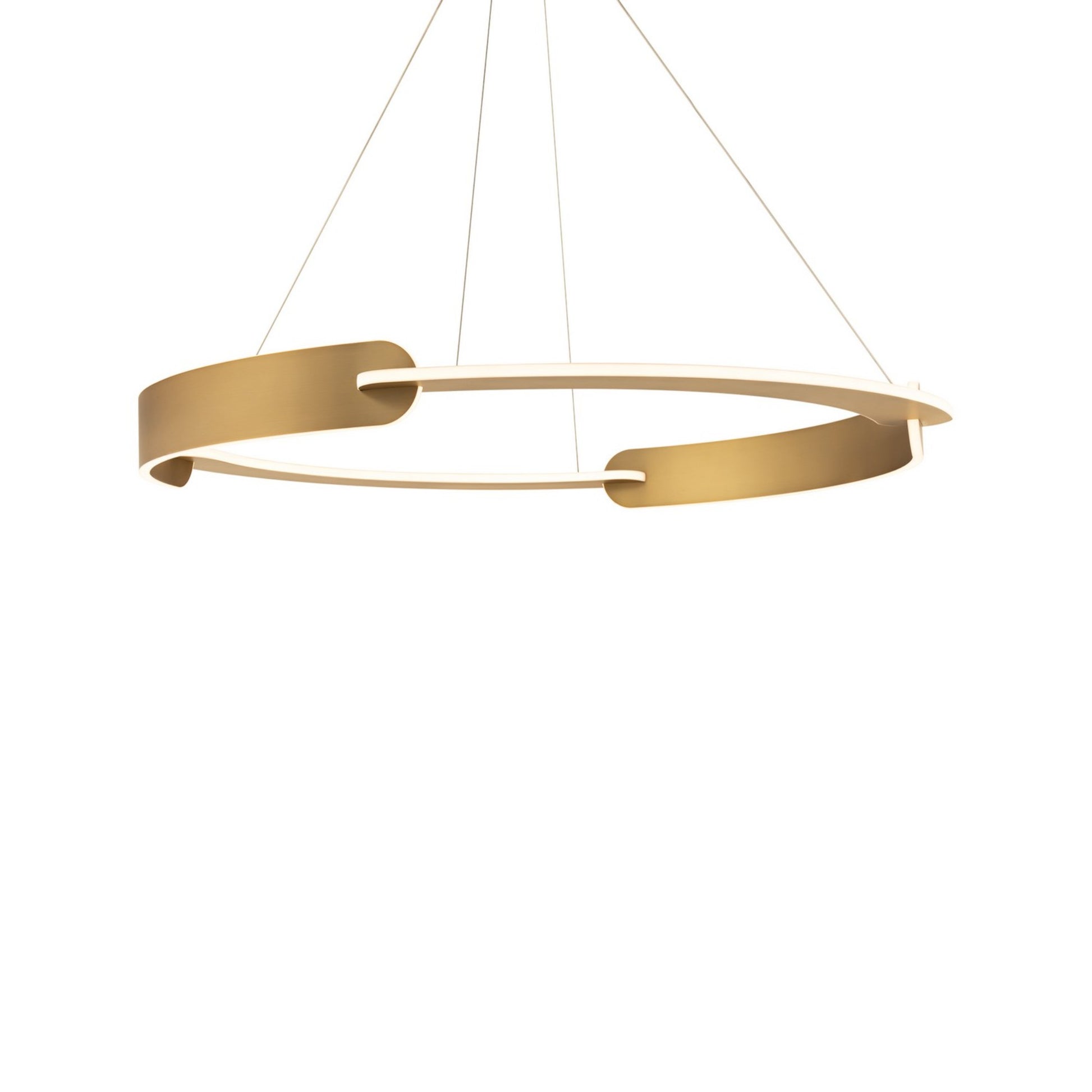 Ilios 32" LED Pendant, Aged Brass Finish - Bees Lighting