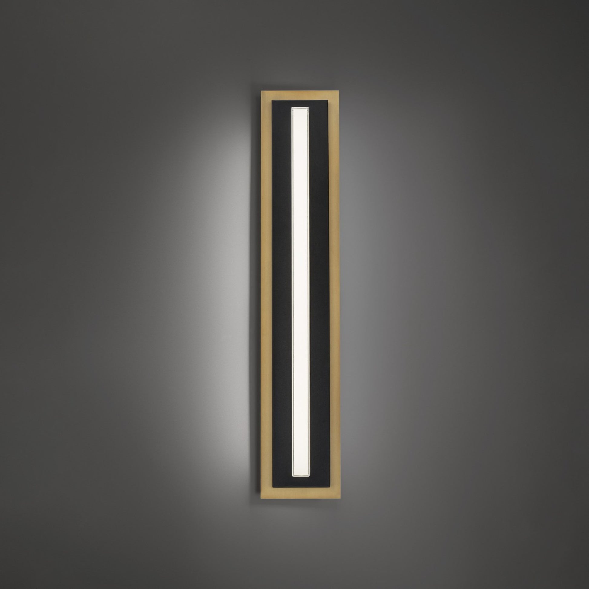 Lyrikal 27" LED Wall Sconce, Black & Aged Brass Finish - Bees Lighting