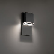 Draped 12" LED Outdoor Wall Sconce, Black Finish - Bees Lighting