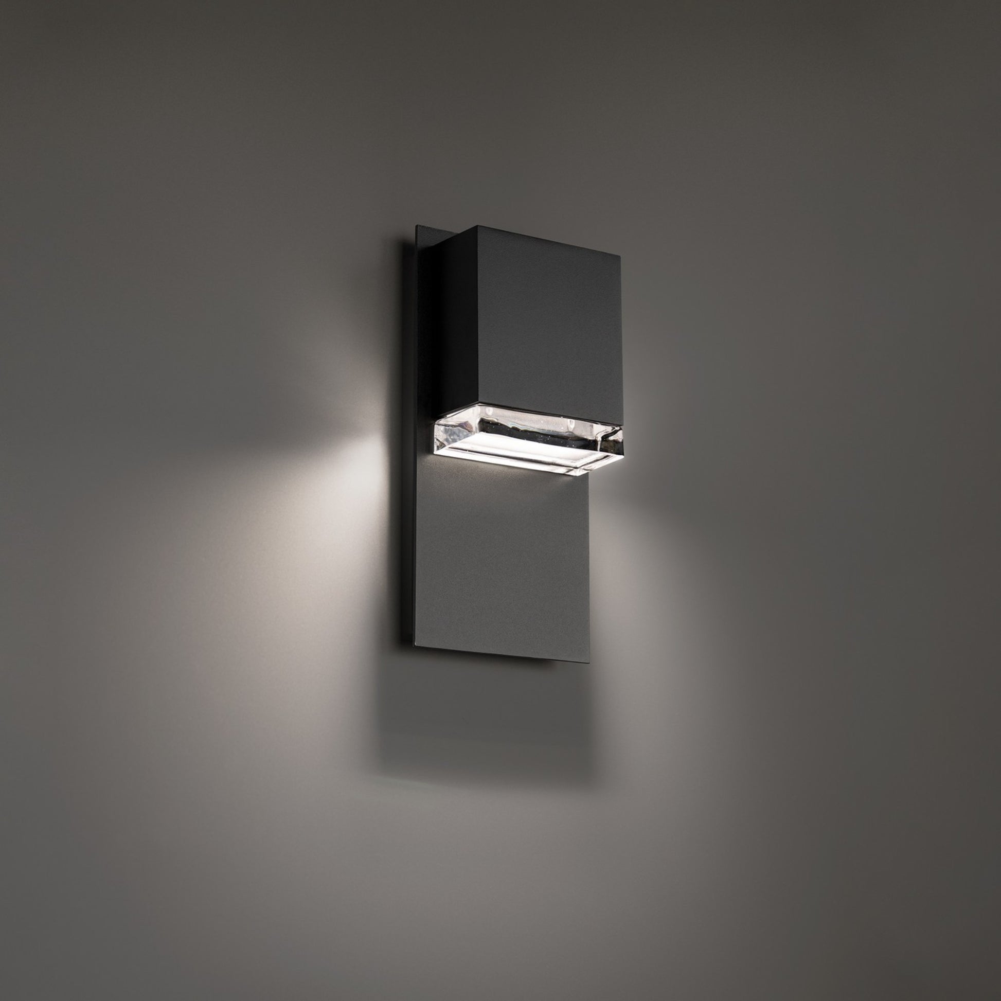 Draped 12" LED Outdoor Wall Sconce, Black Finish - Bees Lighting
