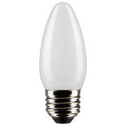 B11 Candle LED Bulb, 6 Watts, 500 Lumens, 5000K, E26 Medium Base, Frosted, Pack of 2 - Bees Lighting
