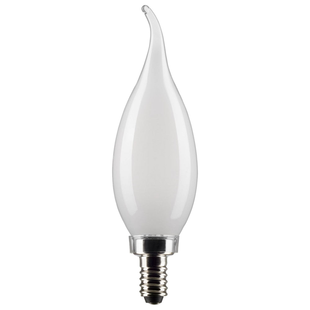 CA10 LED Bulb, 6W, 500lm, 5000K, 60W Equal, E12 Candelabra Base, Frosted, Pack of 2 - Bees Lighting