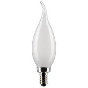 CA10 LED Bulb, 6W, 500lm, 5000K, 60W Equal, E12 Candelabra Base, Frosted, Pack of 2 - Bees Lighting