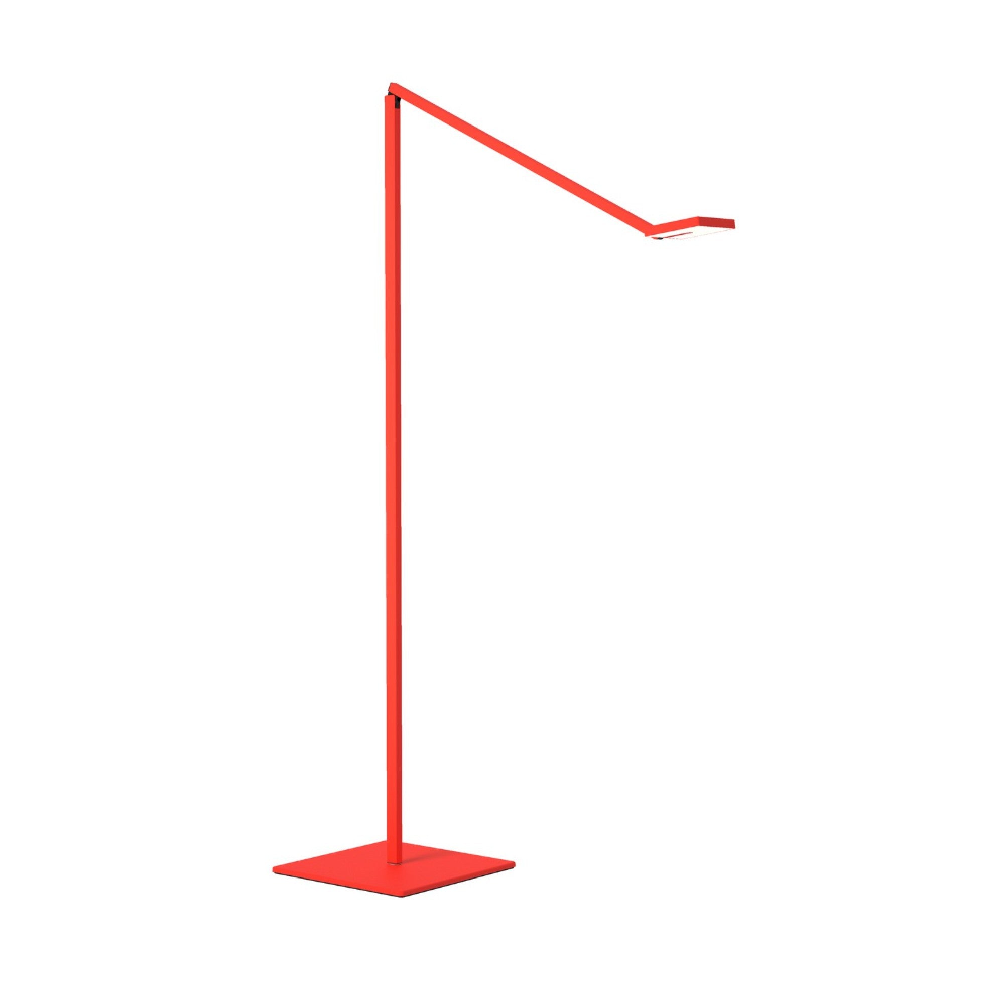 Focaccia Matte Fire Red Transitional LED Floor Lamp with USB Port - Bees Lighting