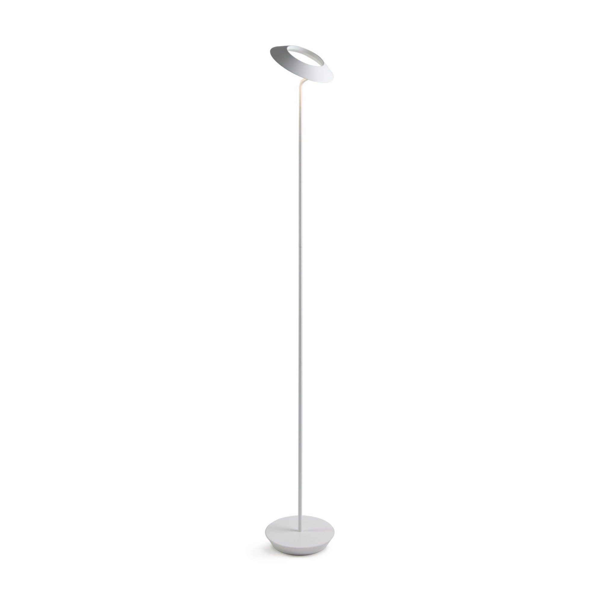 Royyo Matte White with Matte White Contemporary LED Floor Lamp with USB Port - Bees Lighting