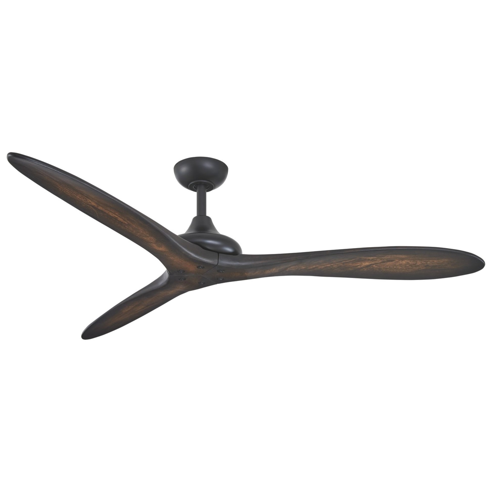Vapor 60" Ceiling Fan with Remote, Black Coal with Toned Koa Wood Blades - Bees Lighting
