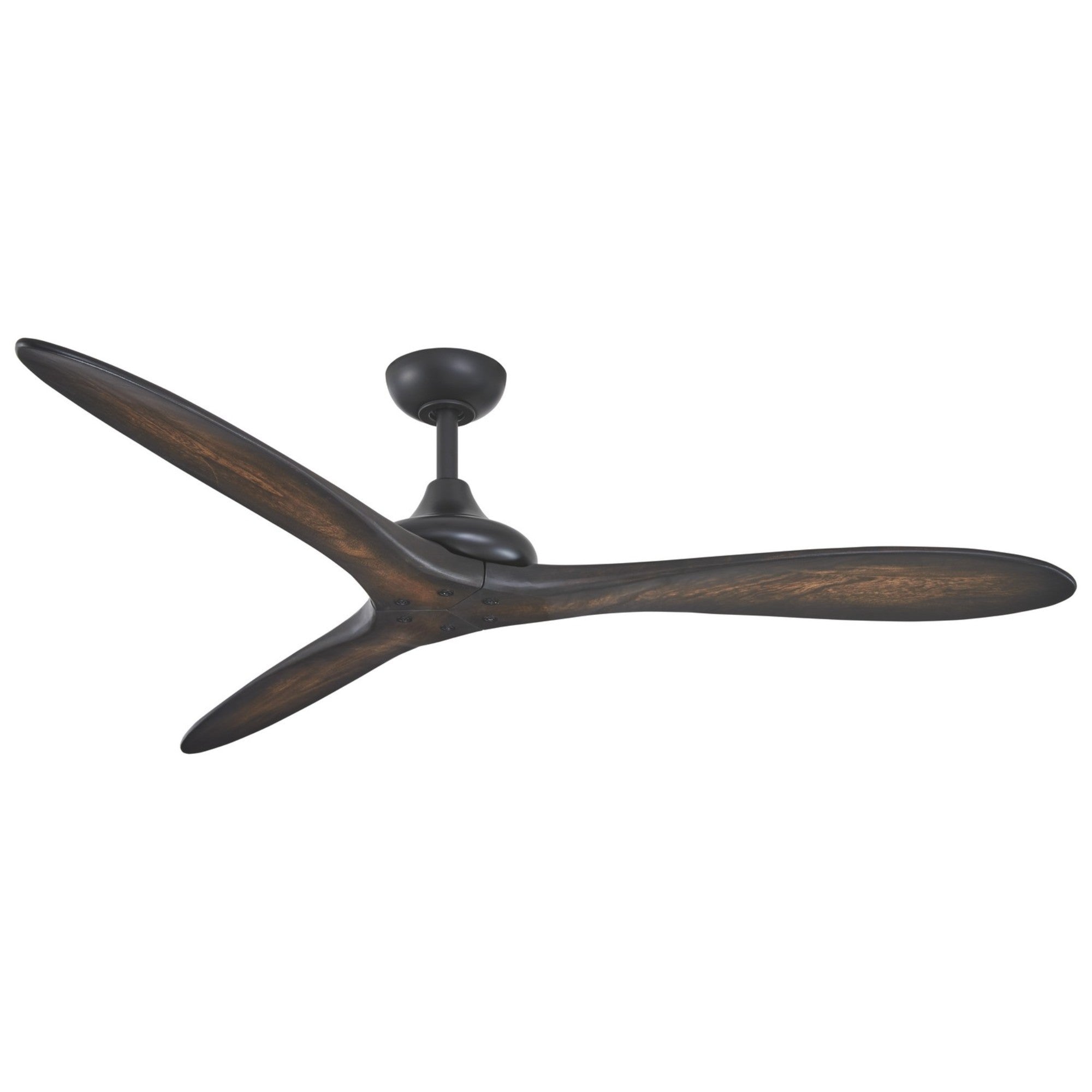 Vapor 60" Ceiling Fan with Remote, Black Coal with Toned Koa Wood Blades - Bees Lighting
