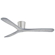 Avtur 60" Brushed Steel & Gray Flush Mount Ceiling Fan with Remote - Bees Lighting