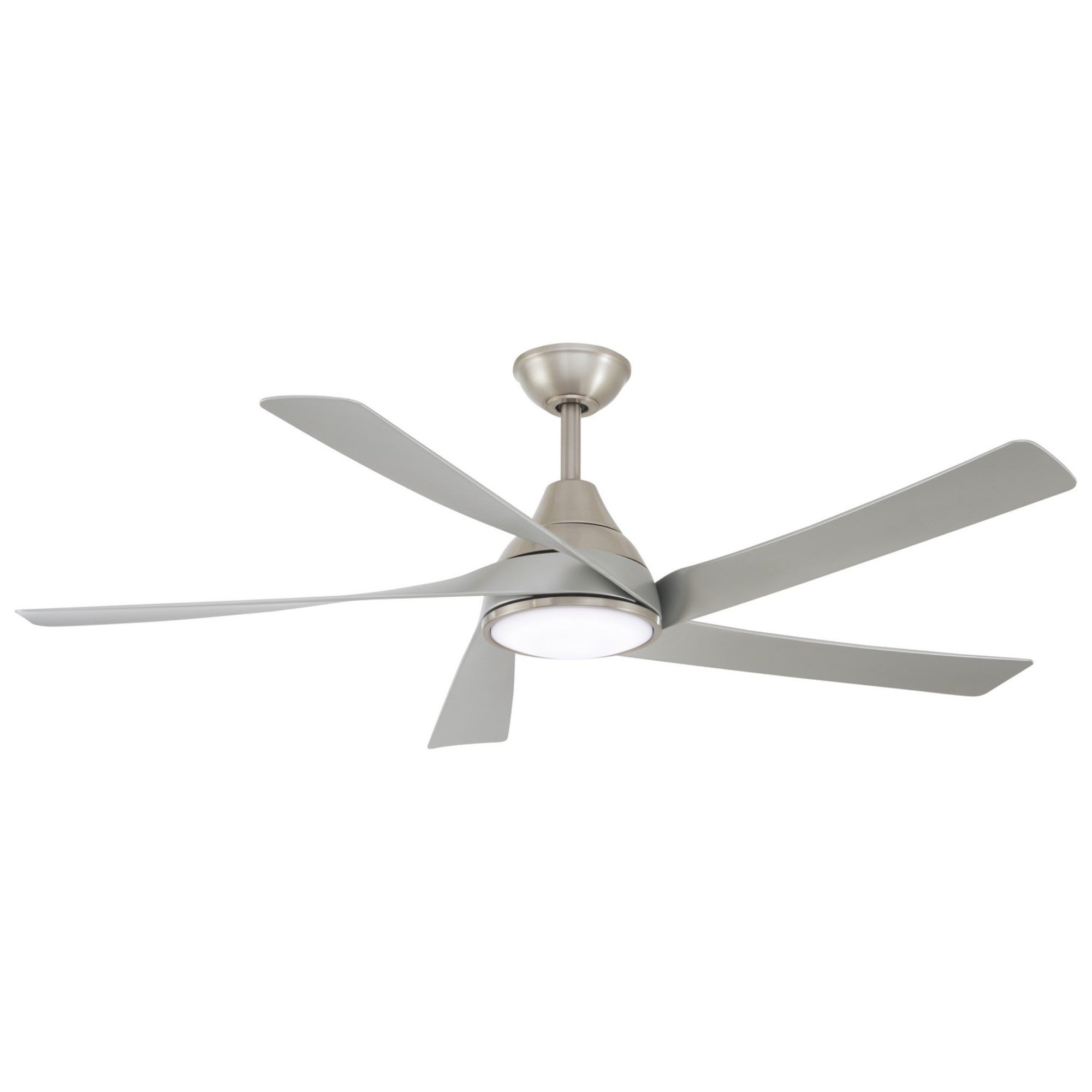 Transonic 56" LED Ceiling Fan with Remote, Brushed Nickel - Bees Lighting