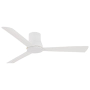 Simple Flush 52" White Outdoor Ceiling Fan with Remote - Bees Lighting