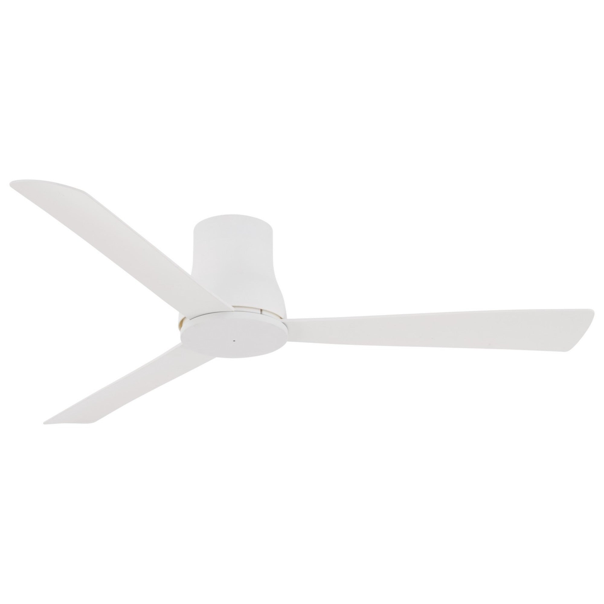 Simple Flush 52" White Outdoor Ceiling Fan with Remote - Bees Lighting
