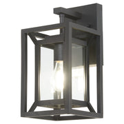 Harbor View 12" Outdoor Wall Sconce with Clear Glass, Sand Coal Finish - Bees Lighting