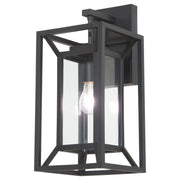 Harbor View 17" Outdoor Wall Sconce with Clear Glass, Sand Coal Finish - Bees Lighting