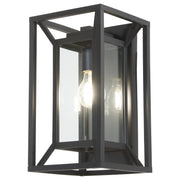 Harbor View 13" Outdoor Wall Sconce with Clear Glass, Sand Coal Finish - Bees Lighting